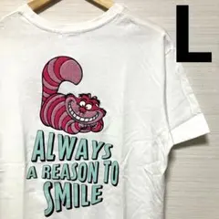ディズニー ふしぎの国のアリス チェシャ猫　サガラ刺繍 半袖　L 新品　Tシャツ