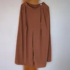 GU Lサイズ　ブラウン ワイドパンツ ゴム入り
