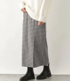 【未使用】チェックアイラインスカート　グローバルワーク