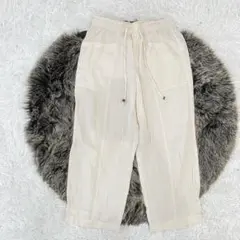 ZARAカジュアルパンツ　レーヨン混　淡色　M 近年モデル　アイボリー