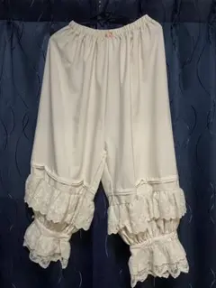 愛野えり　しまむら　ロングドロワーズ　M-L 生成り