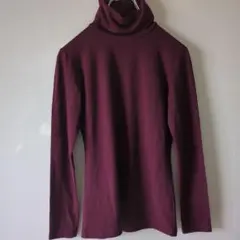 ユニクロHEATTECH EXTRA WARM タートルネック M バーガンディ