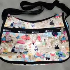 【美品】LeSportsac☆ショルダーバッグ　　ネコちゃんデザイン