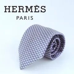 HERMES エルメス ネクタイ ラベンダー 格子柄 シルク 645793HAのサムネイル