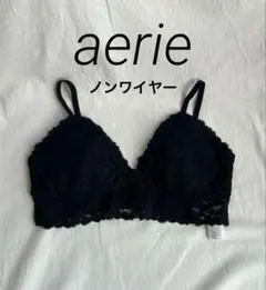 American Eagle aerie ブラトップ ノンワイヤー　レース　黒のサムネイル