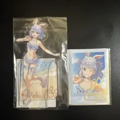 【直筆サイン入り】兎田ぺこら 活動5周年記念 チェキ風ブロマイドカード アクスタ