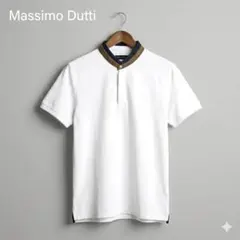 Massimo Dutti マッシモデュッティ ポロシャツ 異素材 M 大人上品のサムネイル