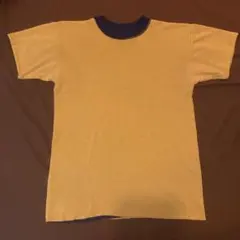 イエロー ネイビー リバーシブルTシャツ ダブルフェイス