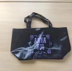 【ANNA SUI】アナスイ　トートバッグ　ブラック　エナメル素材
