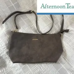【アフタヌーンティー】Afternoon Tenグレー ショルダーバッグスェード