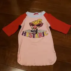 ヒスミニ　ヴィンテージラグランリンガーちびTシャツ