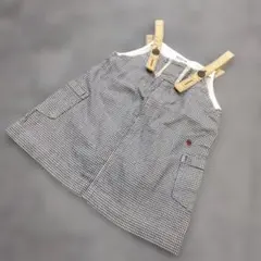 k1117 RAG MART【95】チェック柄 サロペット ワンピースのサムネイル
