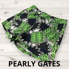 美品★ パーリーゲイツ ショートパンツ 総柄 pgロゴ グリーン 0 レディースのサムネイル