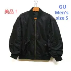 ★美品！GU　メンズ　フルジップ　ブルゾン　ジャケット　ブラック　春秋　Sサイズ
