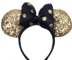 ディズニー カチューシャ スパンコール　ゴールド