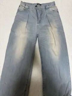 JEANASIS ライトブルー ワイドデニムパンツ