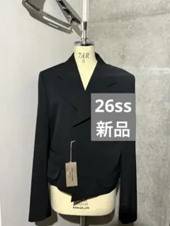 コムデギャルソンオムプリュス 26SS 短丈 シングルジャケット Lサイズ 黒のサムネイル