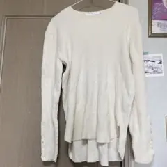 AMERICAN HOLIC リブ長袖カットソー ホワイト