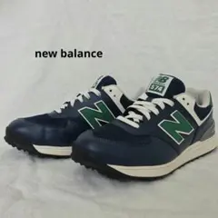 new balance golf　574　ネイビー×グリーン×ホワイト　26cmのサムネイル