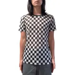 00s archive block check sheer s/s tee