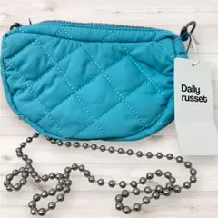 【新品タグ付】Daily russet キルティング ミニショルダー ブルー