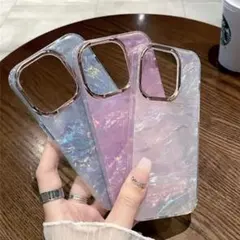 韓国デザイン　映え　シェル キラキラ 高級感 iphoneケース スマホカバー