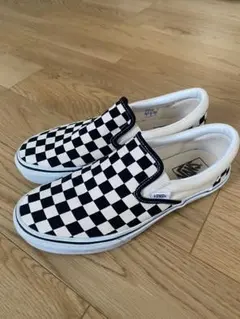 VANSスリッポンBLK/WHT CHECK/26cm