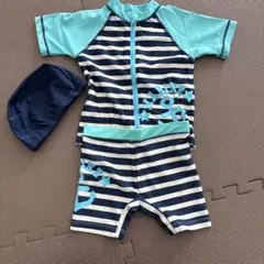 水着セット（ボーダー110cm） 男の子 保育園　幼稚園