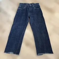 【ほぼ新品】45R ライ麦デニムのバチ比女(重) ワイド バギー サイズ27 ほぼ新品】45R ライ麦デニムのバチ比女(重) ワイド バギー サイズ27