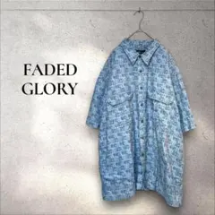 90s 古着 FADED GLORY ビッグシルエット シャツ 総柄 ゆるだぼ