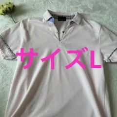 メンズポロシャツ サイズL ピンク