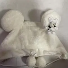ディズニー ミッキー ファンキャップ ラメ 白 ぬいぐるみ付き