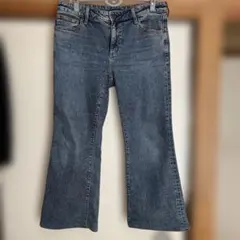 ダークブルー ブーツカットデニム