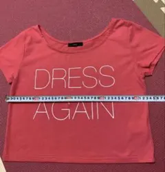 Tシャツ　フィットネスウェア　ショッキングピンク　ショート丈　ヨガ　ジム　バレエ