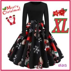 【新品】パーティーにぴったり！　クリスマスワンピース　XLサイズ　コスプレ
