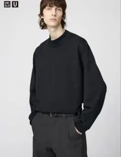 UNIQLO ユニクロ　ブラッシュドモックネックTシャツ