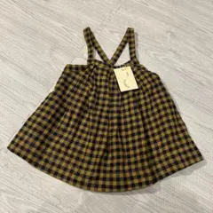 o~z Blueberryginghamワンピース2-3y