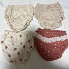 ベビー パンツ4点セット フリル リボン いちご ドットのサムネイル