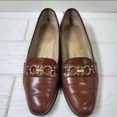 FERRAGAMO ガンチーニ ローファー 6C(23.5cm) ブラウン