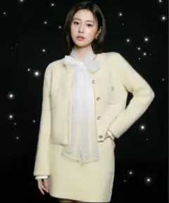 snidel スナイデル ニュアンスリボンニットプルオーバー ホワイト