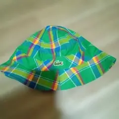 LACOSTE カラフルチェック バケットハット 57cm