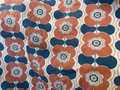 綿麻北欧風 花柄 生地 布地 ハンドメイド素材水通し済