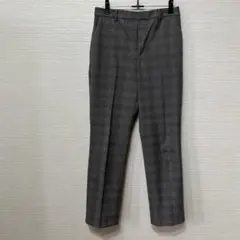 ユニクロ　UNIQLO チェック柄 アンクルパンツ グレー系 Mサイズ