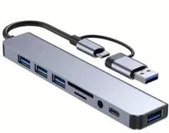 8-in-2 USB C ハブ USB変換アダプタのサムネイル