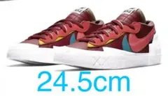nike sacai KAWS Blazer Low Team Red 24.5