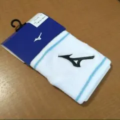 【新品未使用】MIZUNO リストバンド ホワイト×ブルーのサムネイル