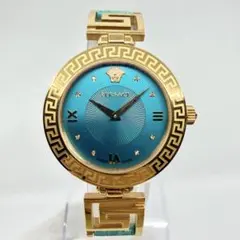 【稼働品】 VERSACE 腕時計 メデューサ ゴールド×ターコイズブルーのサムネイル