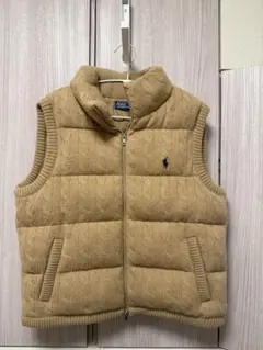 Polo by Ralph Lauren 2025冬ベージュ ニットベスト M