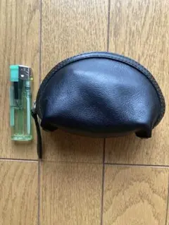 ETIAM エティアム 眼鏡ケース ネックストラップ付き レザー ブラック