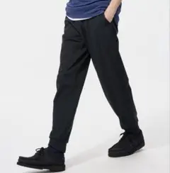 新品 ユニクロ ウルトラストレッチアクティブジョガーパンツ/丈長め ブラックS